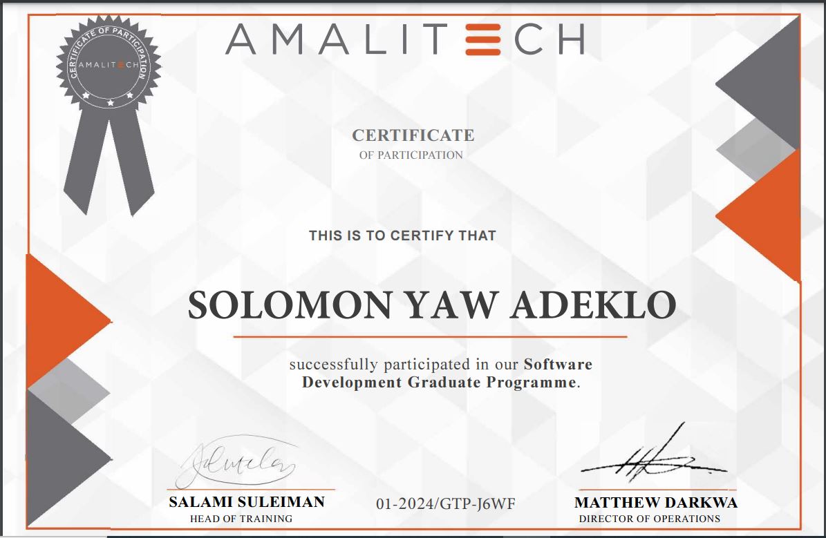 Certificate